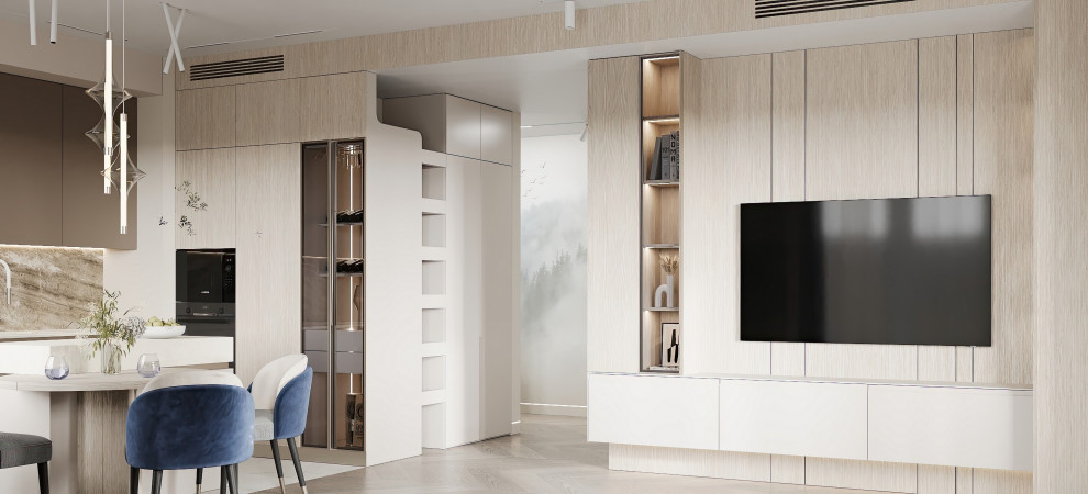 Дизайн и ремонт квартиры в ЖК Большая семерка - Сочный синий