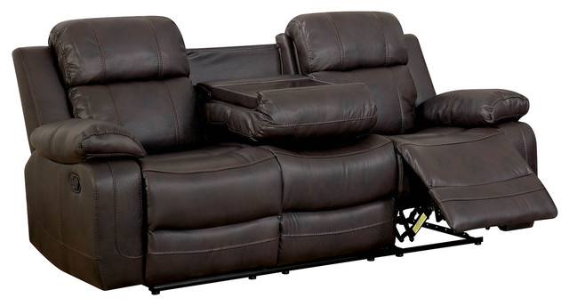 Double Recliner Sofa Brown