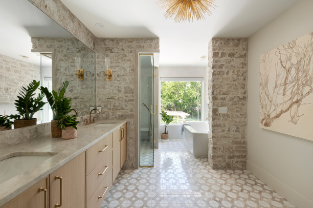 Honeysuckle transitional-bathroom