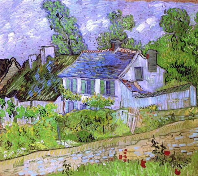 van gogh houses and figure