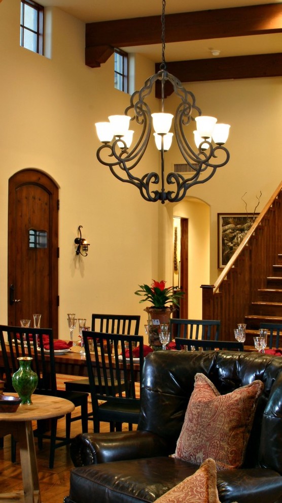 This is an example of a wood straight staircase in Phoenix with wood risers.
