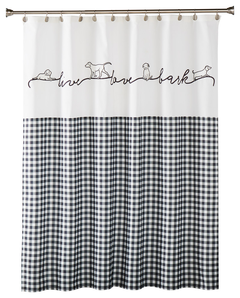 SKL Home Farmhouse Dogs Shower Curtain Contemporary Shower Curtains