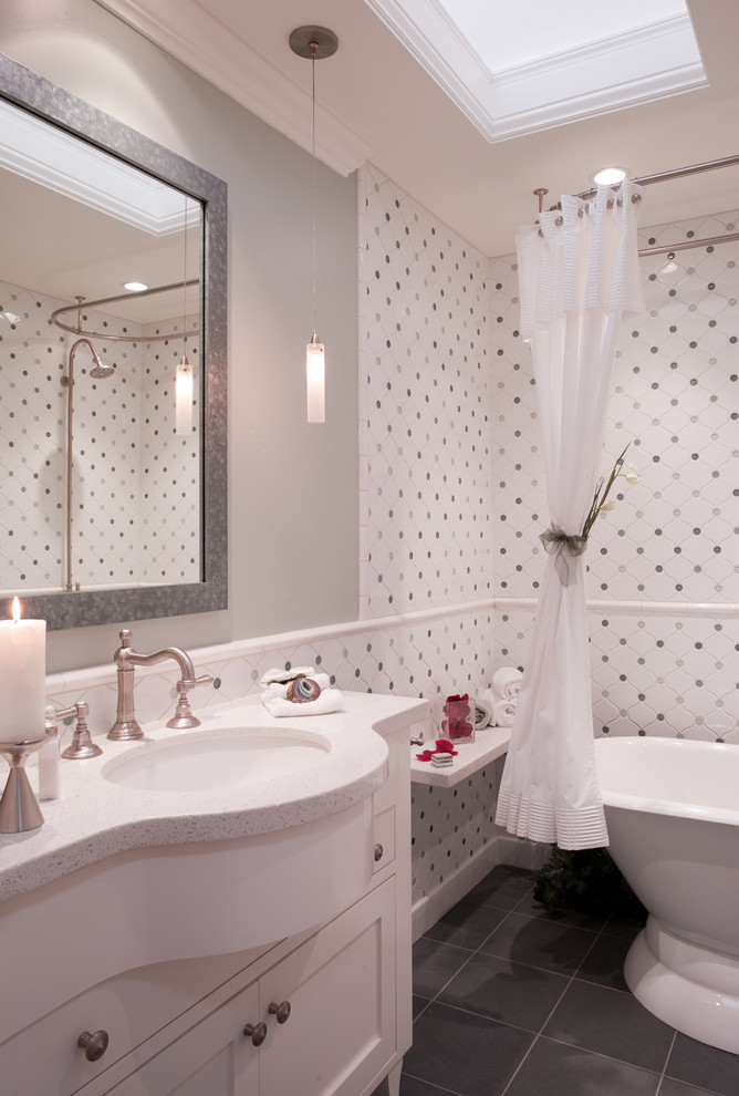 Los Altos Twist on Tradition Bathroom San Francisco by IKB Design