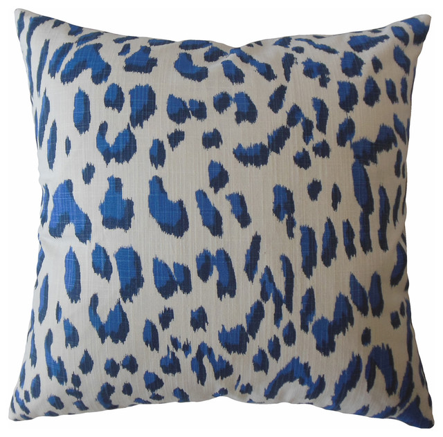 Kainda Ikat Throw Pillow Royal Contemporary Decorative