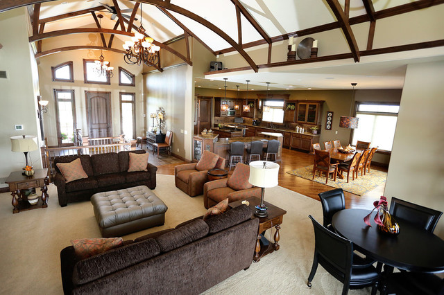 Lyons, NE New Build rustic-living-room