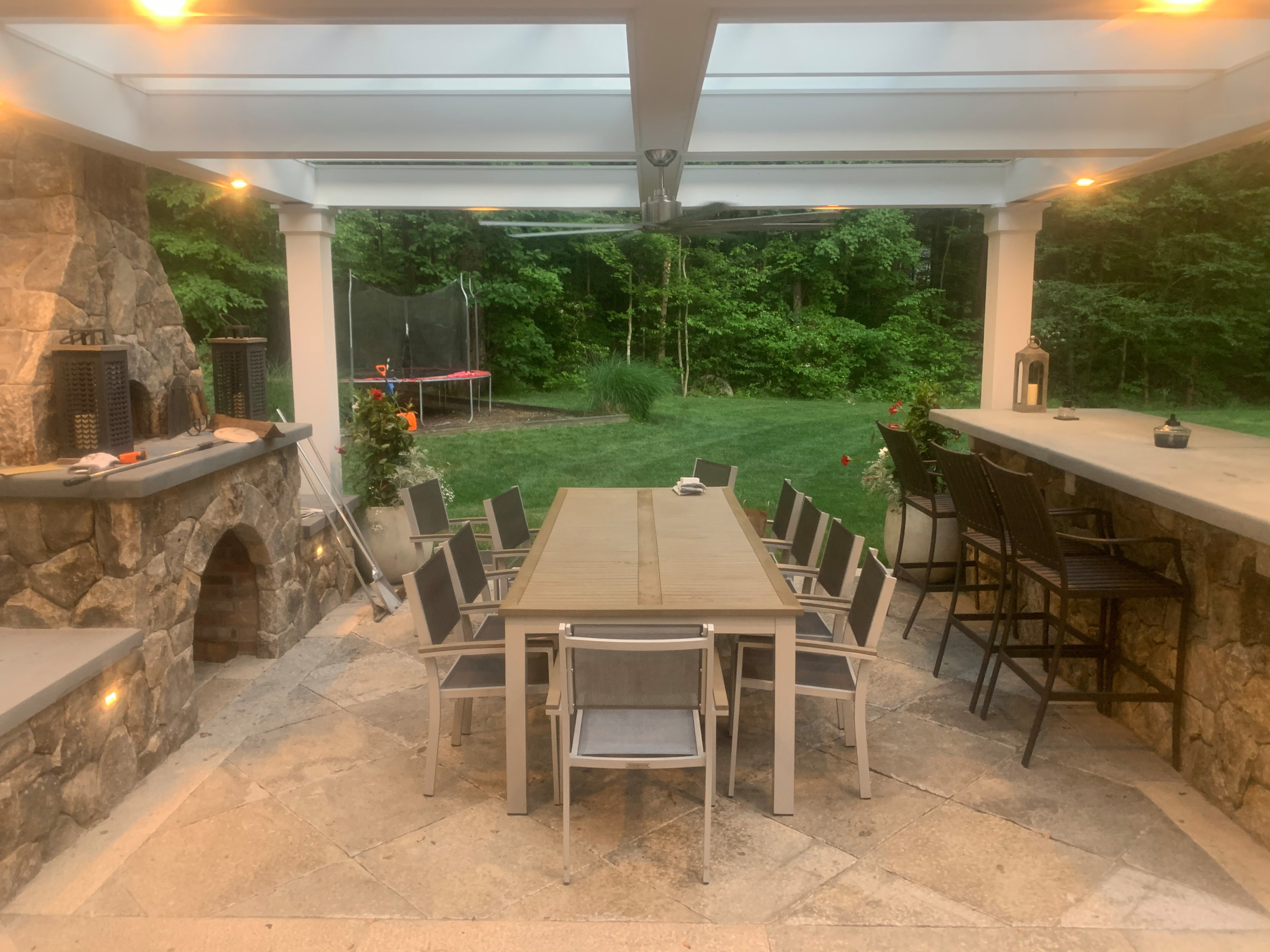 Outdoor living space pergola  Redding,ct