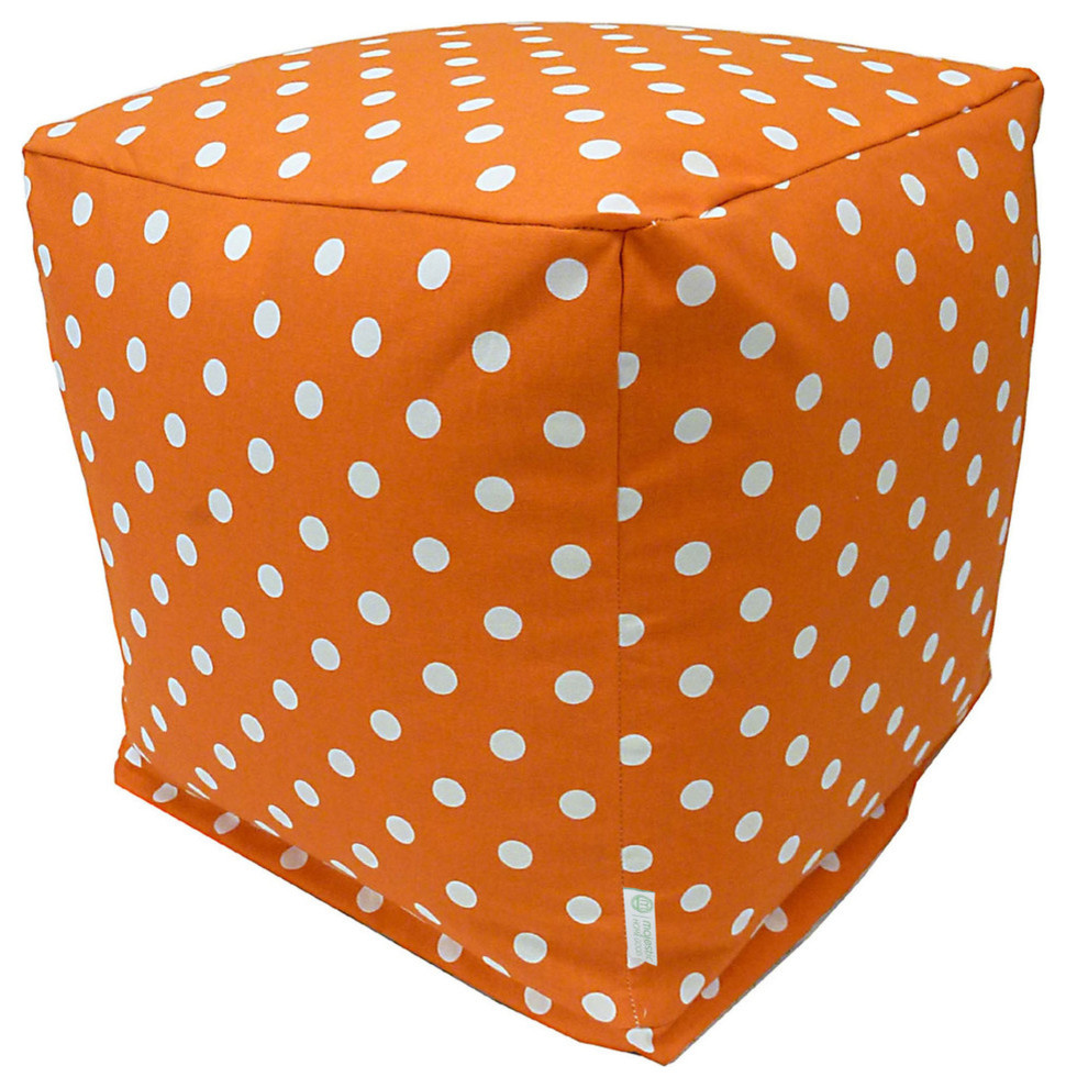 Indoor Tangerine Small Polka Dot Small Cube