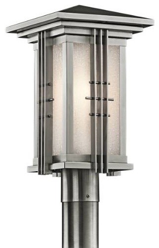 Kichler 49162SS Portman Square Stainless Steel Outdoor Post Mount 49162SS