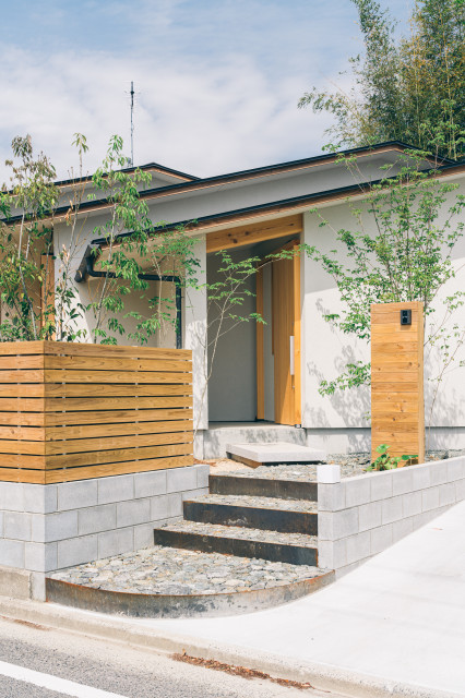 川北の家 asiatisk-hus-og-facade