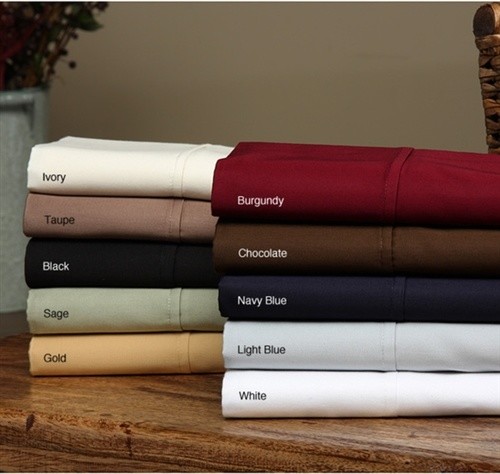 1000 Thread Count Egyptian Cotton Solid Bed Sheet Set