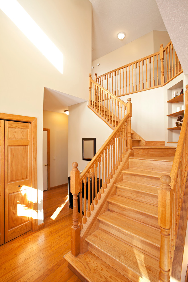 This is an example of a transitional staircase in Minneapolis.