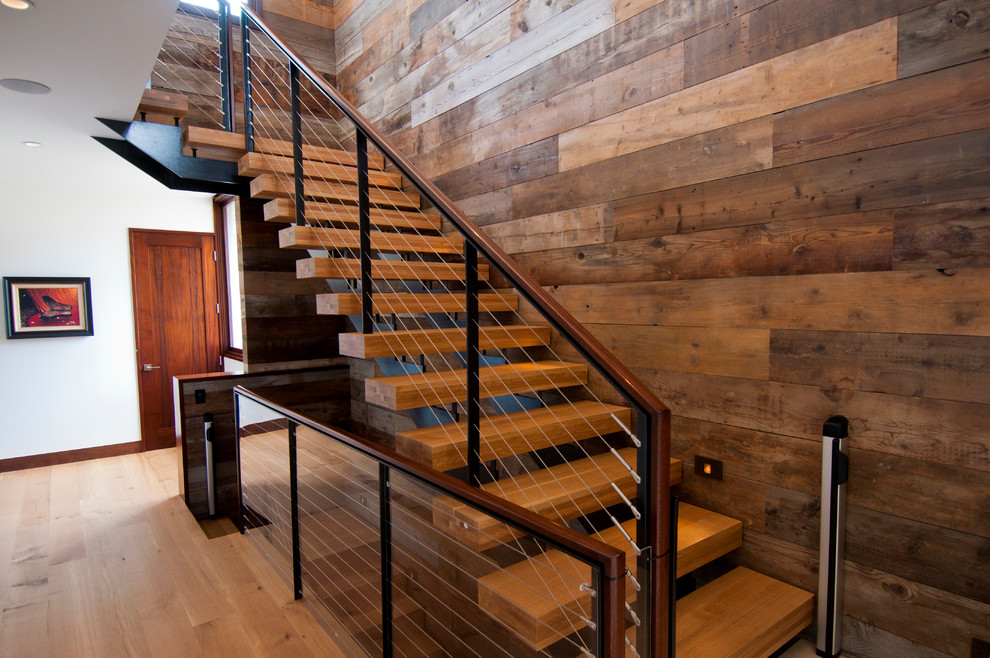 Inspiration for a country staircase in Salt Lake City.