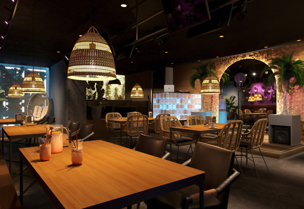 Дизайн-интерьера и визуализация караоке-бара "LAGUNA"