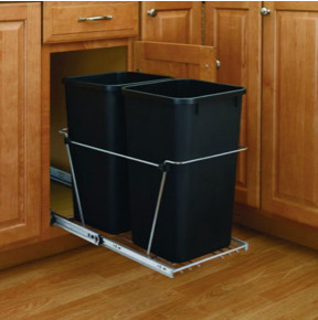 Double Bottom Mount Wire Waste Containers