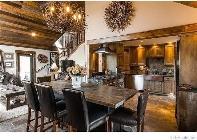 Kitchen - rustic kitchen idea in Denver