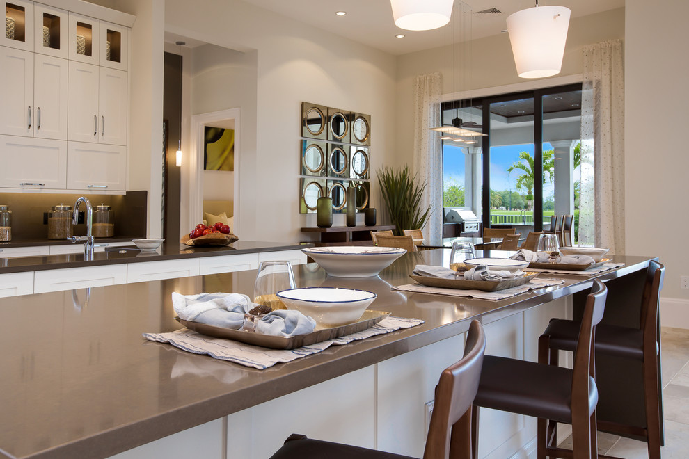 Inspiration for a transitional kitchen remodel in Miami