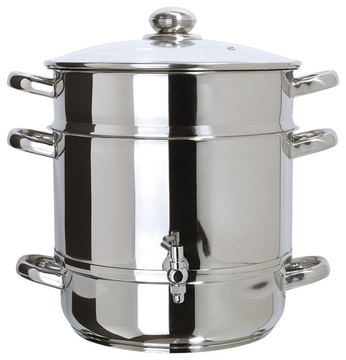 Stainless Steel Steam Juicer Contemporary Juicers by Euro Cuisine