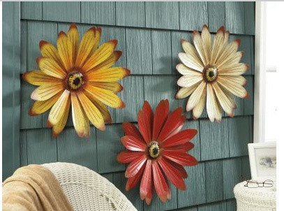 Metal Wall Flower 3-d metal wall flowers - other -lillian vernon Metal Wall Flower 3-d metal wall flowers - other -lillian vernon