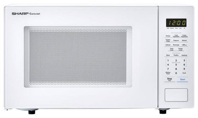 Carousel 1 1 Cu Ft 1000w Countertop Microwave Oven In White