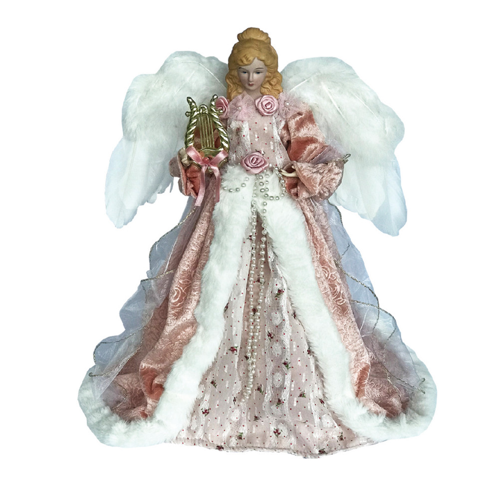 16" Mauve Victorian Angel Tree Topper Holiday Accents And Figurines