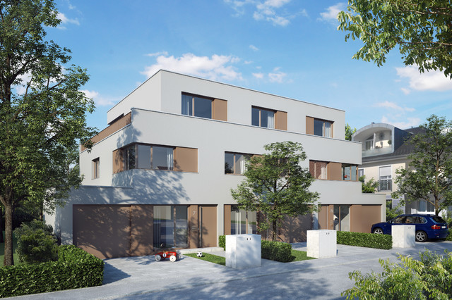 Wohnhaus in Unterhaching contemporary-fasad