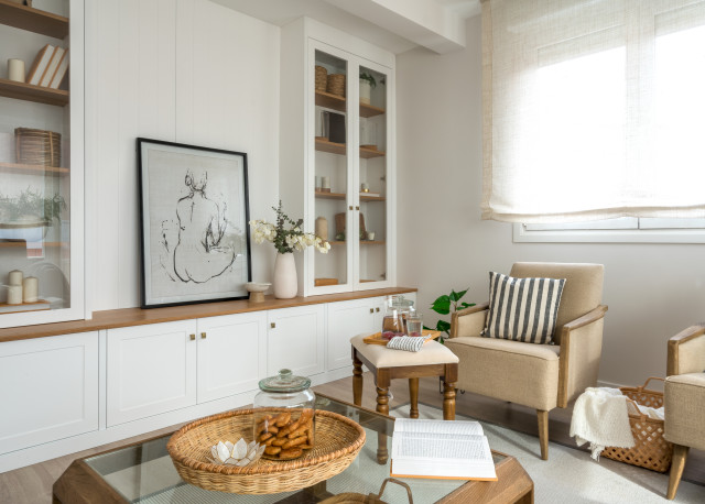 Reforma integral de una vivienda en Bilbao nyklassisk-dagligstue