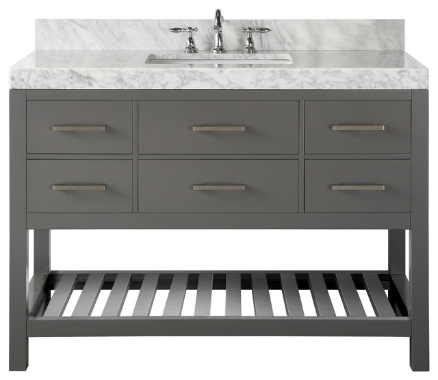 Elizabeth Bath Vanity Set Transitional Bathroom Vanities And Elizabeth Bath Vanity Set Base Shire Gray 48 Top Carrara