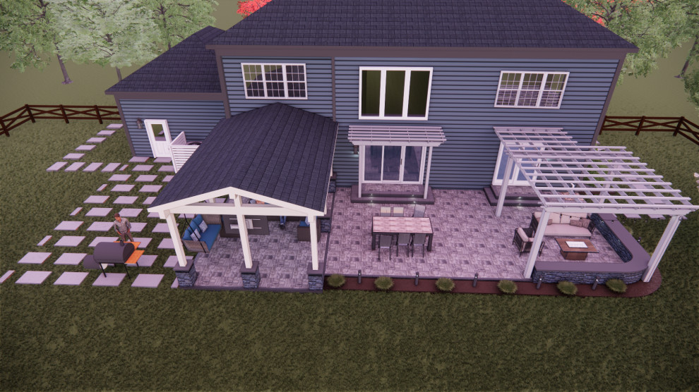 Fairfax Station Outdoor Living 3D Design Rendering Service