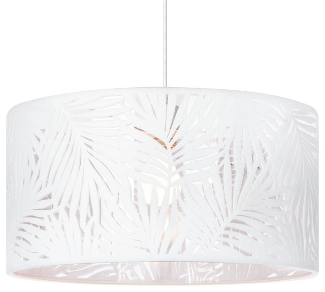 White Fern Pendant Light 1 Light