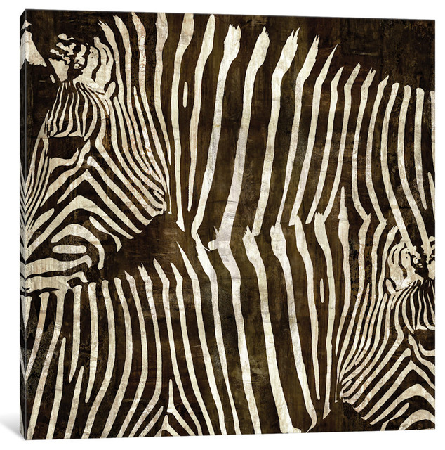 "Zebras" by Darren Davison, Canvas Print Contemporary Prints And
