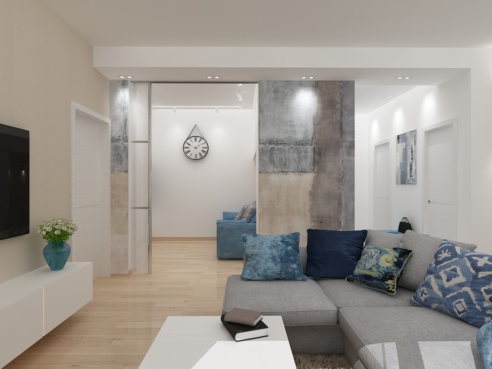 Воздушная квартира с абстракцией