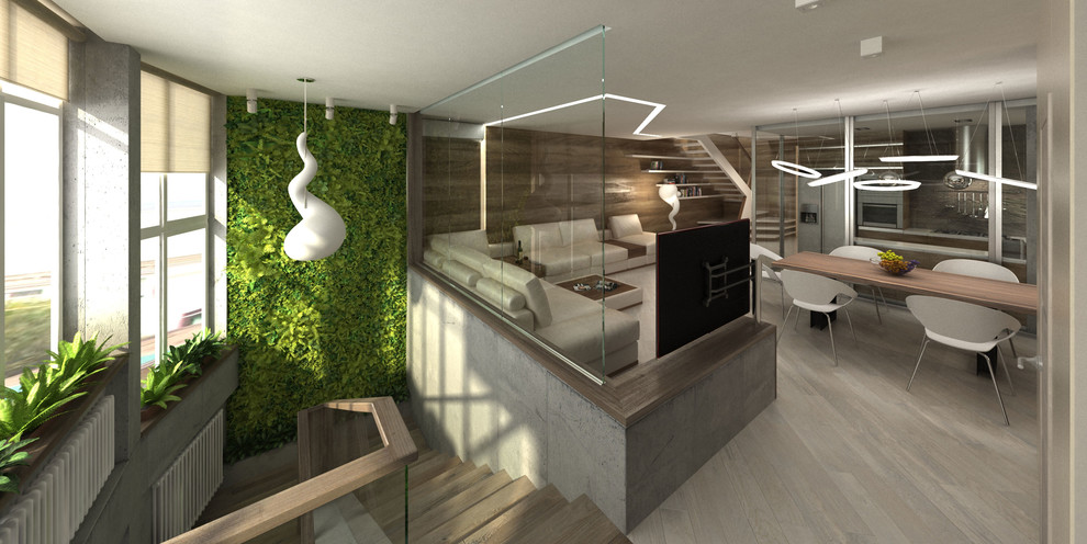 Проект многоуровневой квартиры для молодой семьи общей площадью 220м2