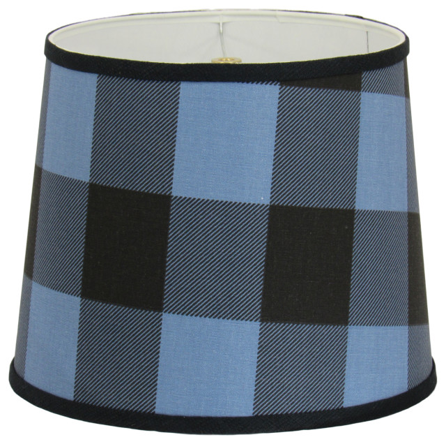 Blue and Black Buffalo Check Lamp Shade, 10" Farmhouse Lamp Shades