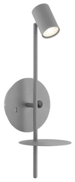 Lite Source LS-16810 Duncan 18" Tall LED Wall Sconce - Matte Grey