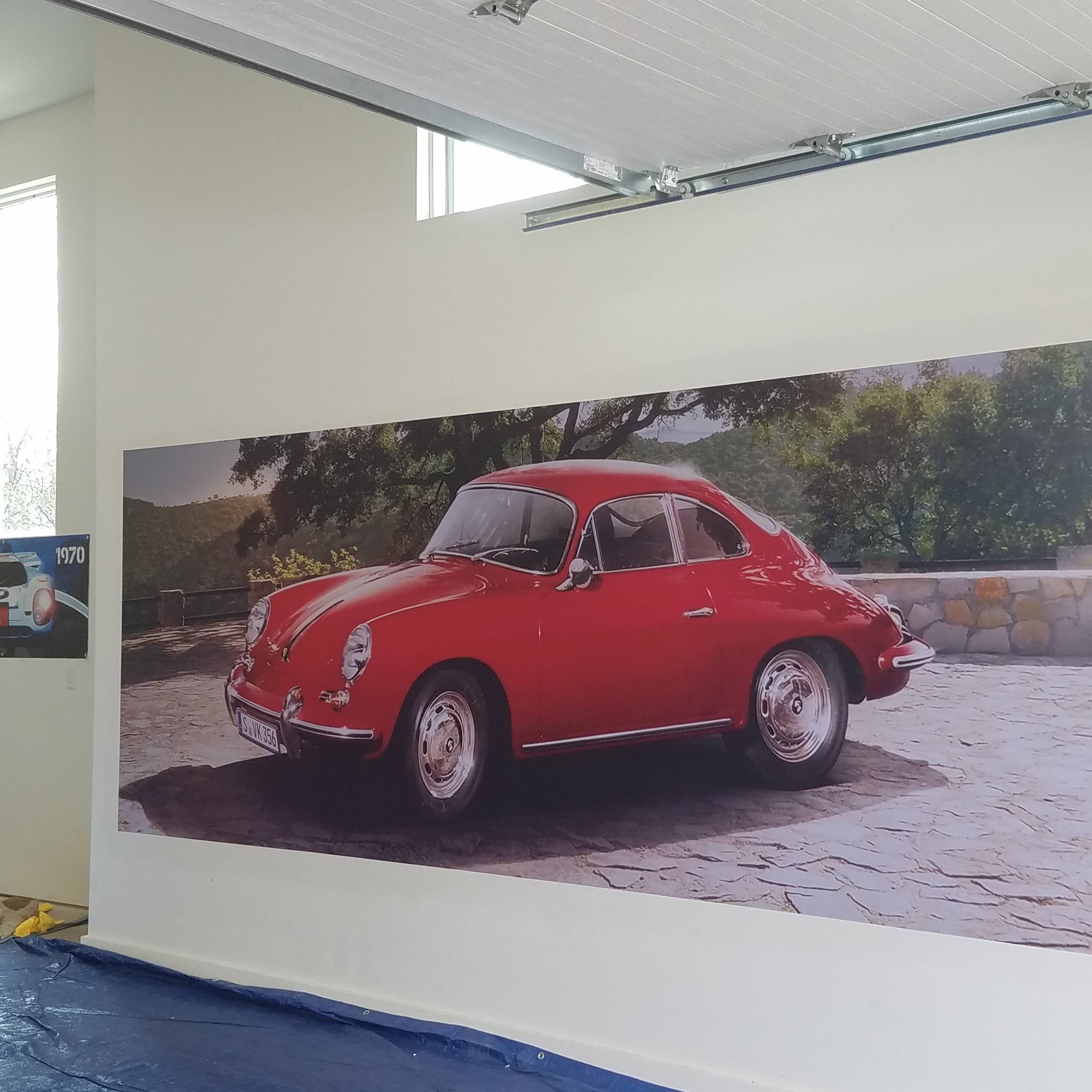 Mural Installs: Porsche Collector's Garage