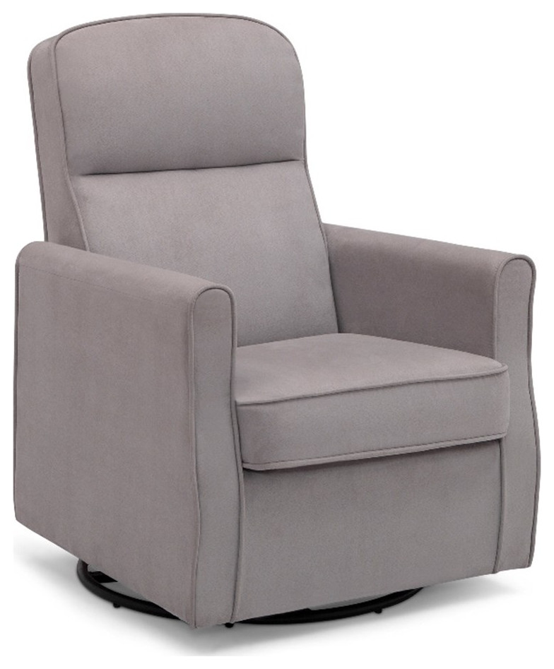 Delta Children Clair Fabric Slim Nursery Glider Swivel Rocker Chair in