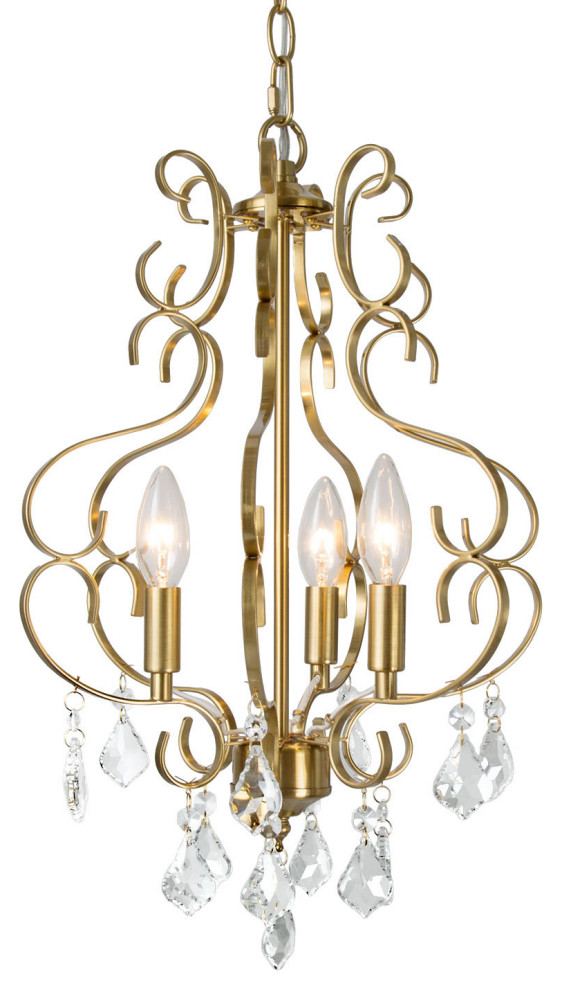 6-Light Candle Style Modern Chandelier, Gold
