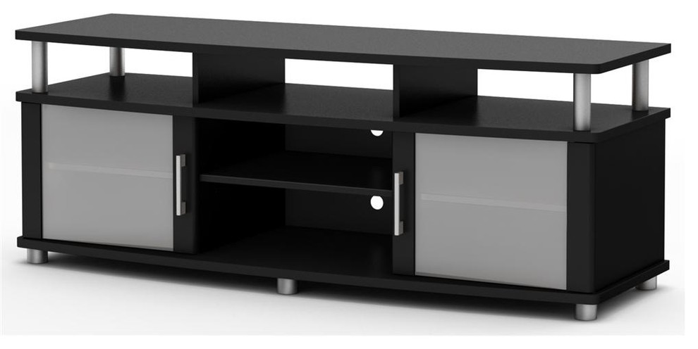 59.25 in. TV Stand in Pure Black Finish