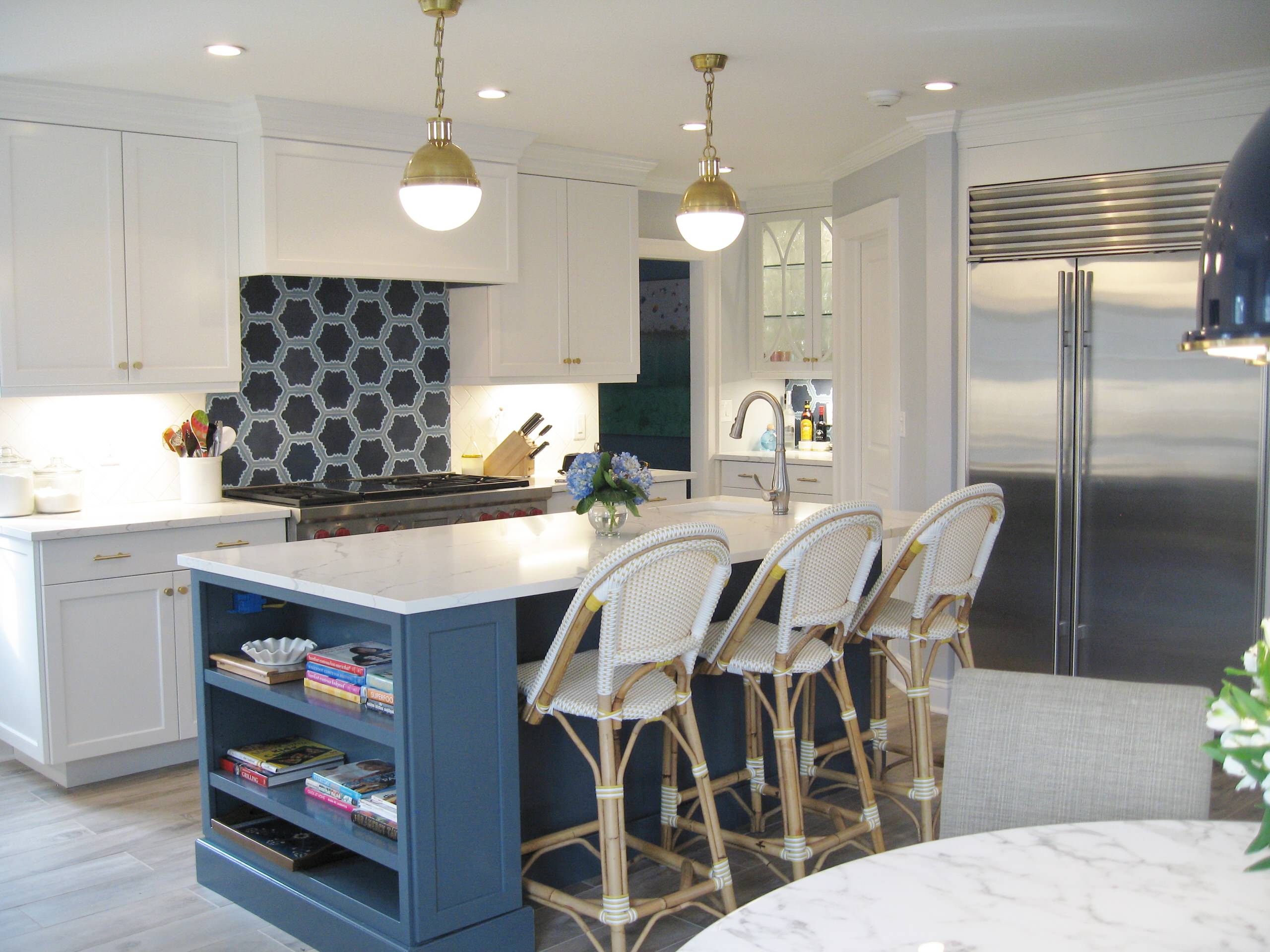 WHITE, BLUE and BRASS IN BRONXVILLE