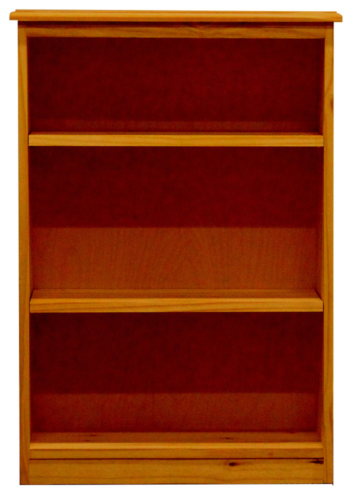 York Bookcase, 11_x25x36, Pine Wood, Colonial Maple