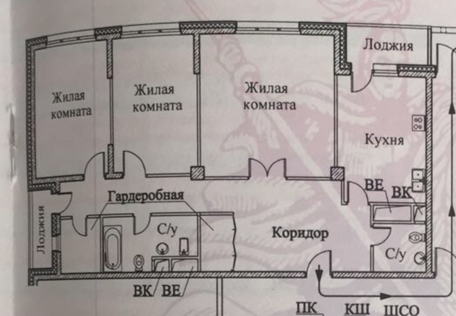 Исходный план (от застройщика)