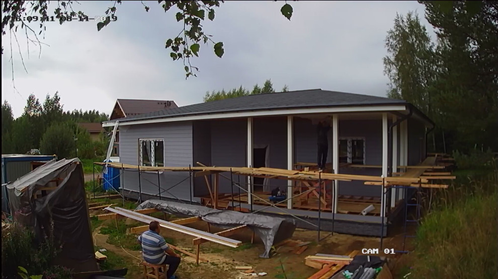 Одноэтажный загородный дом