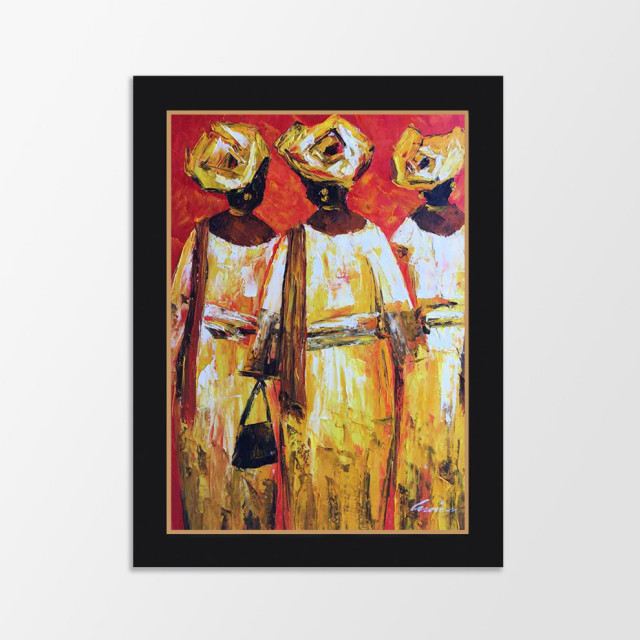 Ladies Handmade Wall Art Framed Museum Quality Wall Decor Size: 44x56 ...