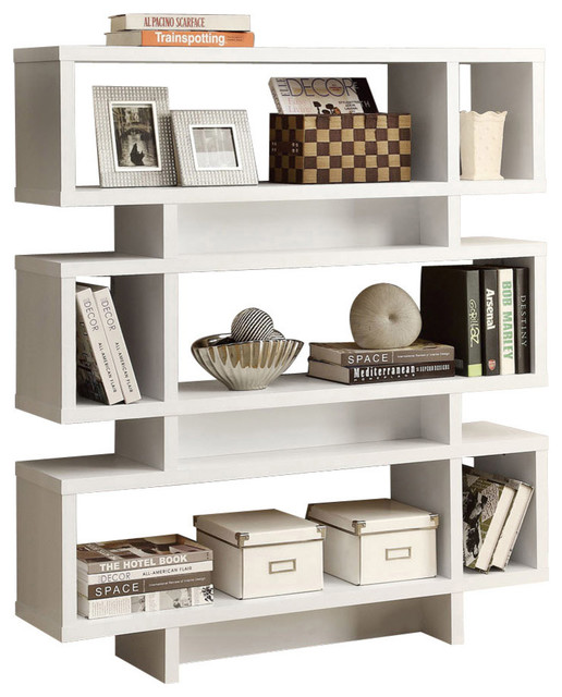 Monarch Hollow Core 55 Modern Bookcase In White Transitional Monarch Hollow Core 55 Modern Bookcase In White Transitional Bookcases By Bisonoffice