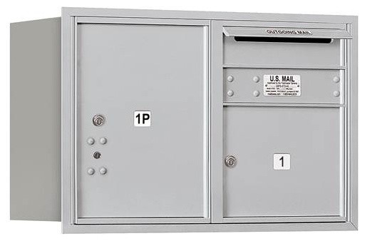 Double Column Horizontal Mailbox And Rear Loading Contemporary