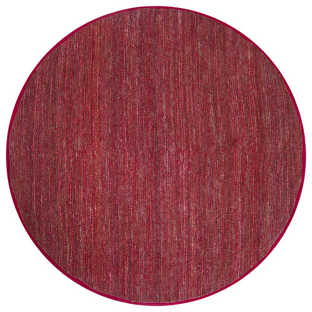 Surya COT1942 Continental Red Round Area Rug Contemporary Area Rugs