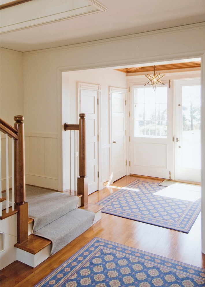 Example of a beach style entryway design in Boston