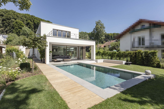 Haus H2 contemporaneo-piscina