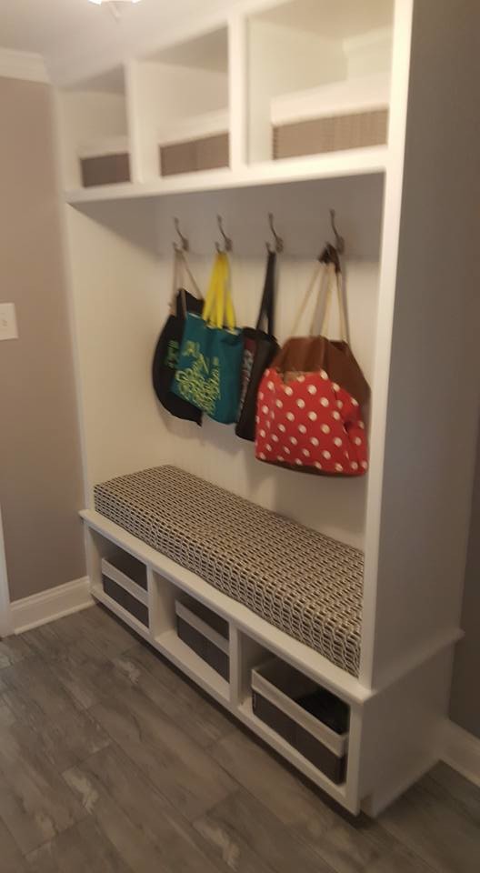 Inspiration for a large transitional u-shaped eat-in kitchen remodel in Baltimore with shaker cabinets, white cabinets, granite countertops, stainless steel appliances and an island