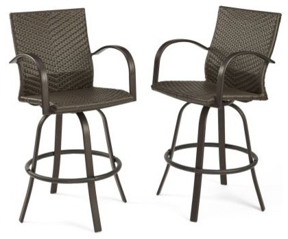 Outdoor Bar Stools Swivel With Arms, Outdoor Patio Bar Stools Swivel